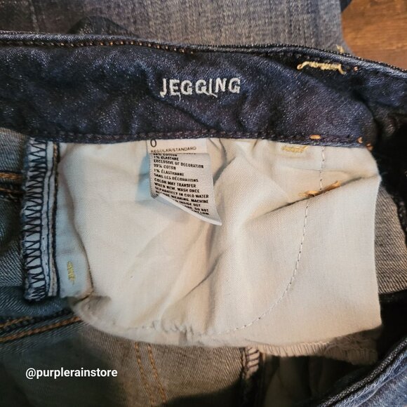 American Eagle Jeans Size 0 R Jegging Low Rise Medium Dark Wash Stretch Denim - Picture 5 of 13